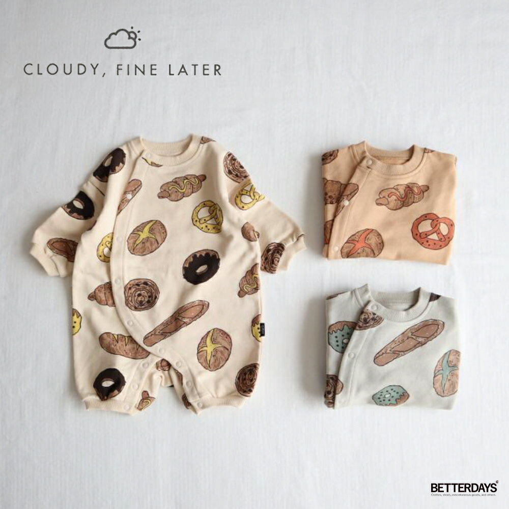 【最大1000円OFFクーポン配布中ブラックフライデー】ロンパース カラーリング パン柄 クラウディファインレター CLOUDY, FINE LATER 522...