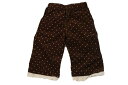 【アウトレット】パンツ 女の子 COMME JEANS コムジーンズ 総ゴムコール天裾レース水玉ハンパ丈パンツ 80-90m