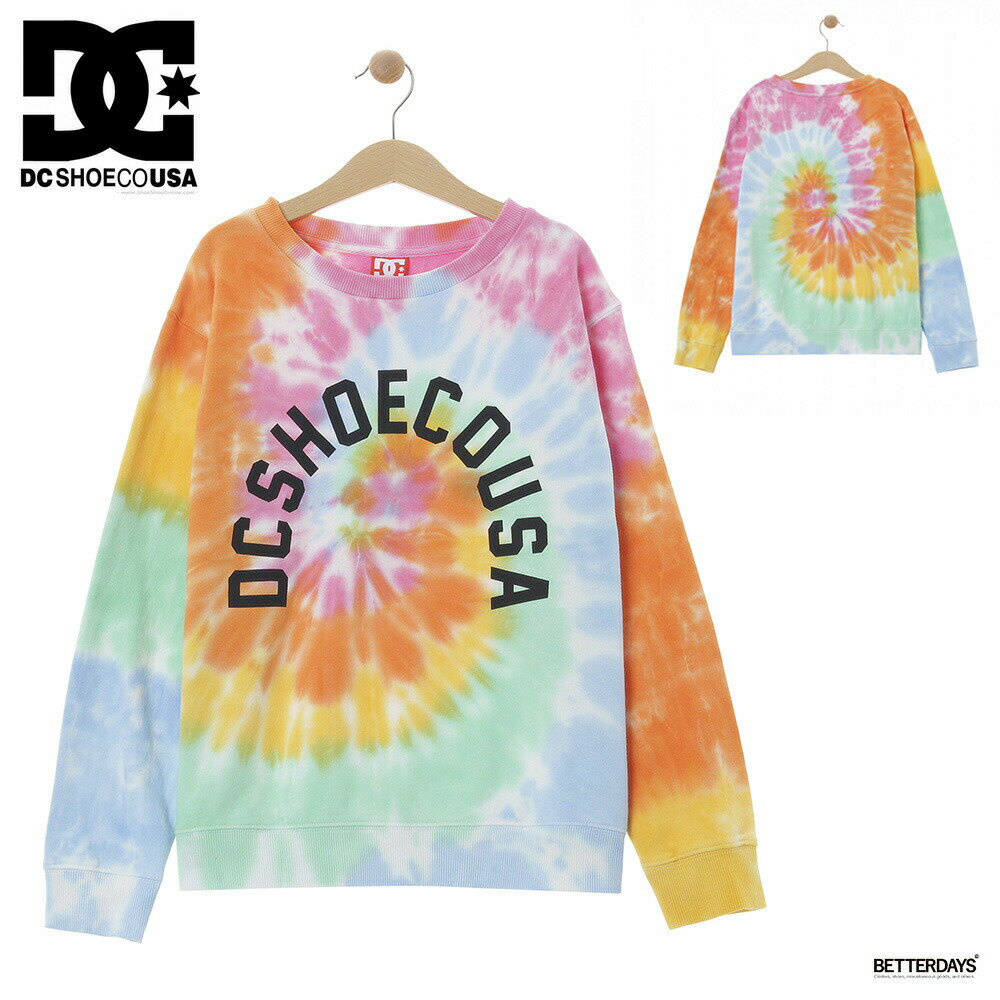 楽天BETTER DAYS／ベターデイズスウェット キッズ トレーナー DCシューズ DC SHOES 21 KD FL BASIC TIEDYE CREW 長袖 クルーネック タイダイ