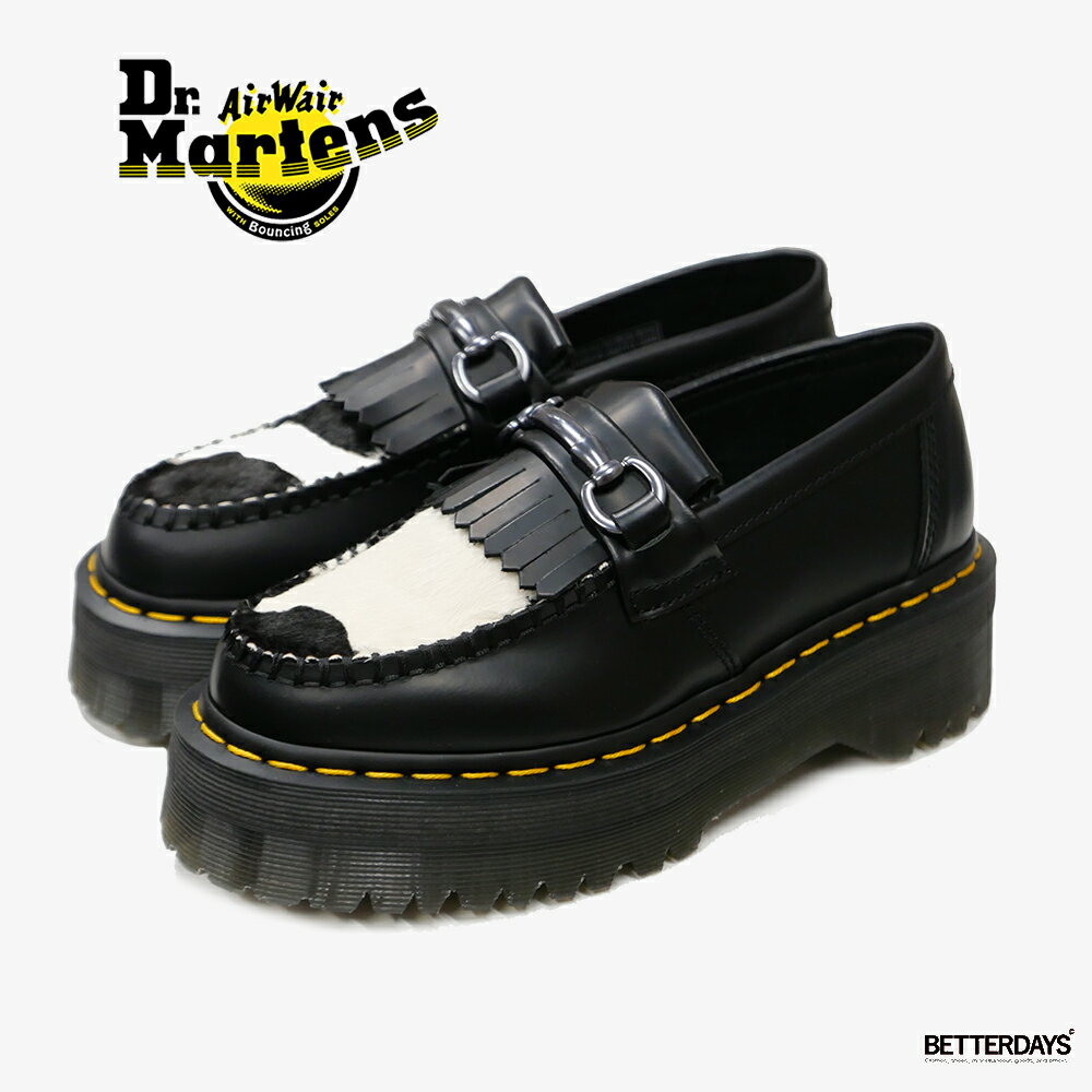 ローファー ドクターマーチン エイドリアン スナッフル Dr.Martens ADRIAN SNAFFLE QUAD BLACK COW 22cm-25cm 【国内正規品】