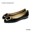 パンプス フラットシューズ ファビオルスコーニ FABIO RUSCONI 4141 NERO VERNICE 22cm-26cm レディース 