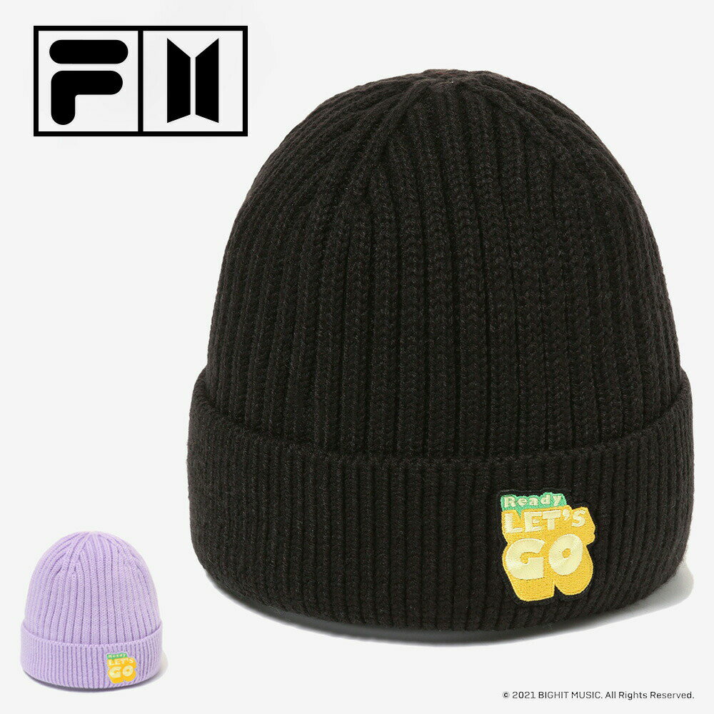 ニットキャップ ビーニー レディース メンズ BTS ビーティーエス ニット帽 フィラ FILA×BTSコラボコレクション- BTS×FILA Let 039 s Be Dynamite Beanie 秋冬 CAP 【国内正規品】