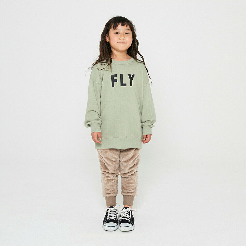 【2点で5%OFFクーポン配布中5/1ワンダフルデー】パンツ キッズ FOV フリースボア裾リブパンツ ジュニア ロングパンツ 長パンツ 通園 通学 防寒 無地 シンプル 子供服 GENERATOR 90-160cm