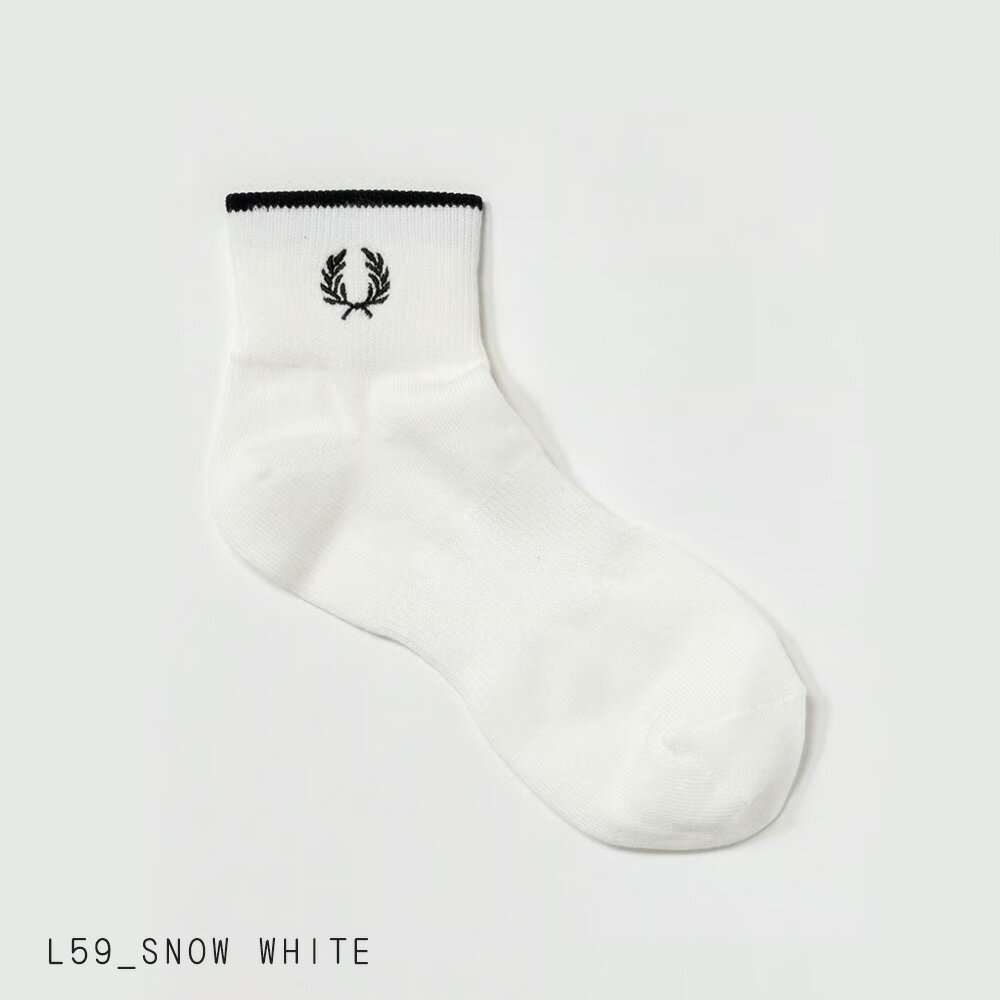 ソックス メンズ レディース フレッドペリー 靴下 ギフト FRED PERRY SINGLE TIPPED SHORT SOCKS 23-27cm 【国内正規品】