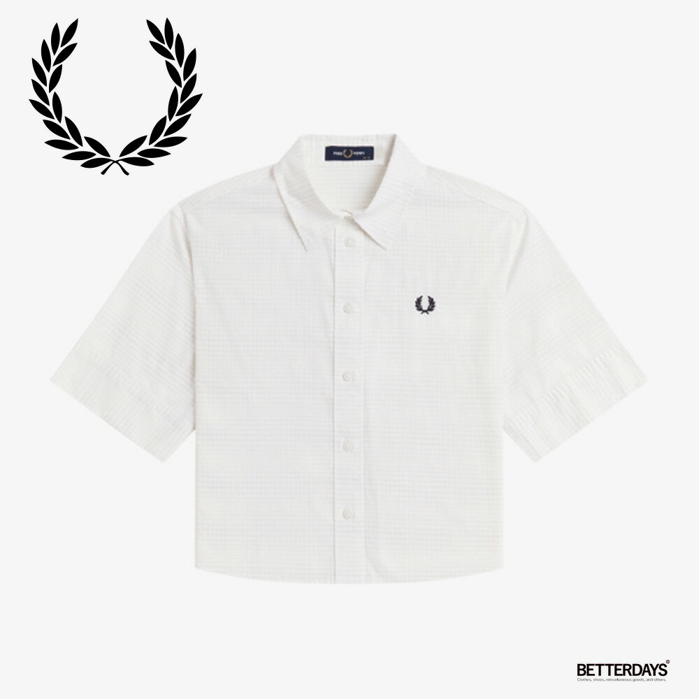 Rakuten - 【1200円OFFクーポン配布中6月スーパーセール】フレッドペリー シャツ レディース 半袖 FRED PERRY OPEN WEAVE CHEQUERBOARD SHIRT 【国内正規品】G2188