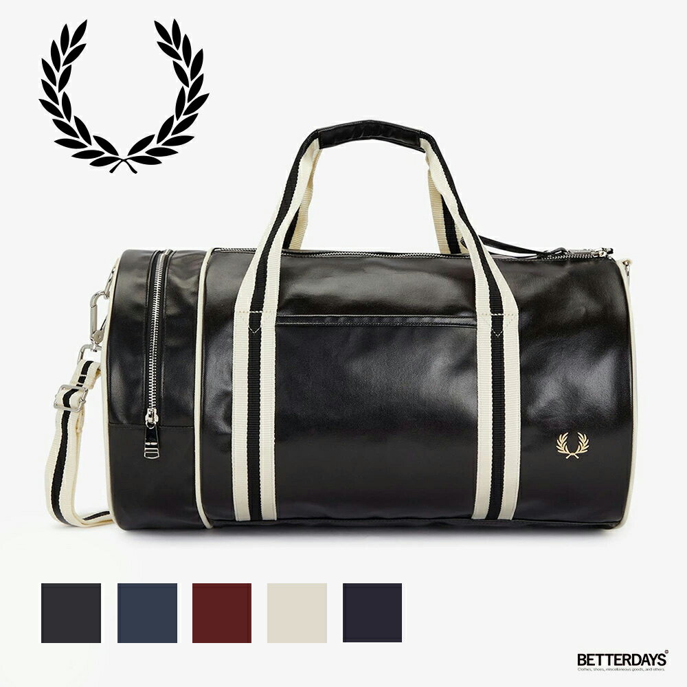 【1000円OFFクーポン配布中4月お買い物マラソン】【26SS一部予約】バレルバッグ ショルダーバッグ フレッドペリー ユニセックス Classic Barrel Bag L7255 L7260【国内正規品】FRED PERRY