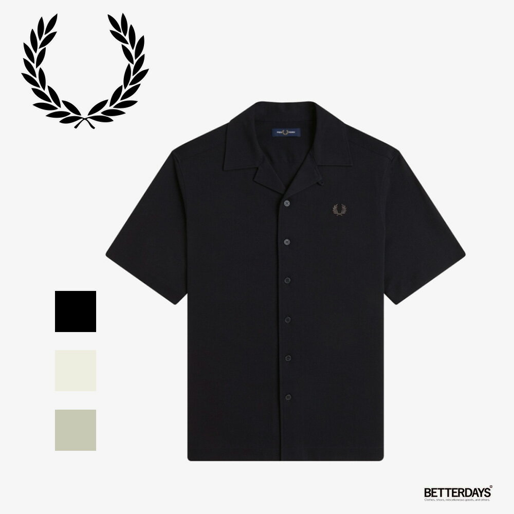 Fred Perry ポロシャツ2着　ブラック&カーキ FRED PERRY（フレッドペリー） ポロシャツ 半袖 メンズ ワッフル
