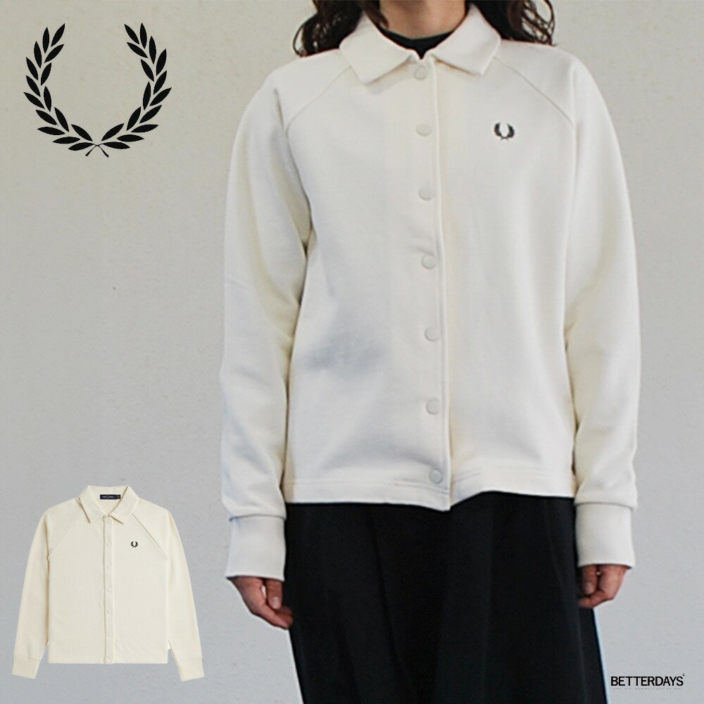 Rakuten - 【1200円OFFクーポン配布中6月スーパーセール】フレッドペリー シャツ レディース 長袖 JERSEY OVERSHIRT G8149 【国内正規品】FRED PERRY 到着後1か月以内にレビューを書いて500円OFFクーポン配布中