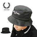 ハット フレッドペリー メンズ レディース バケットハット FRED PERRY HW4631_GRAPHIC BRAND TWILL BUCKET HAT 5...
