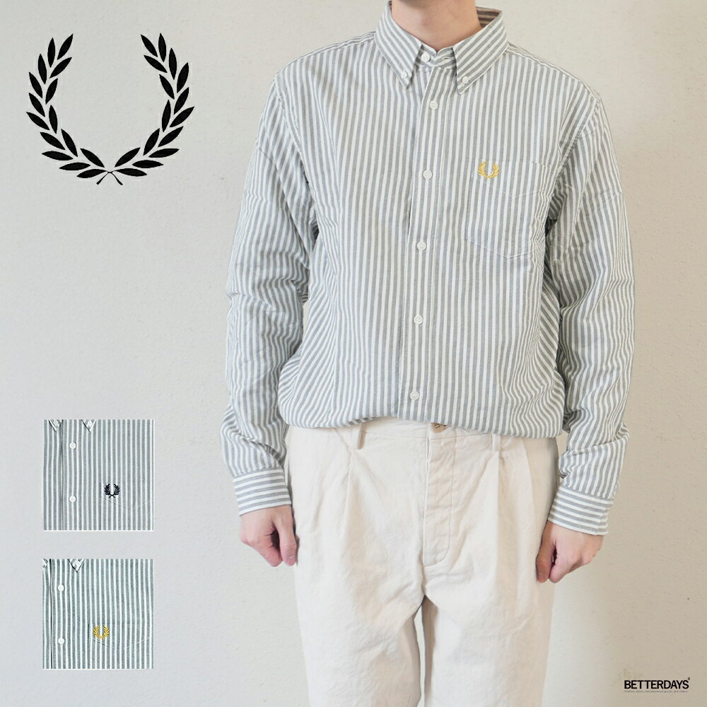 フレッドペリー シャツ メンズ ストライプ オックスフォードシャツ FRED PERRY STRIPE OXFORD SHIRT 【国内正規品】M6574