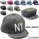 【30%OFFクーポン配布中 スーパーセール限定】キャップ キッズ グリンバディ GRIN BUDDY 帽子 キャップ マリンキャップ NY LOGO ニューヨーク ハワイ ロゴ CAP 男の子 女の子 子供 ジュニア サイズ調節可能 52cm 54cm