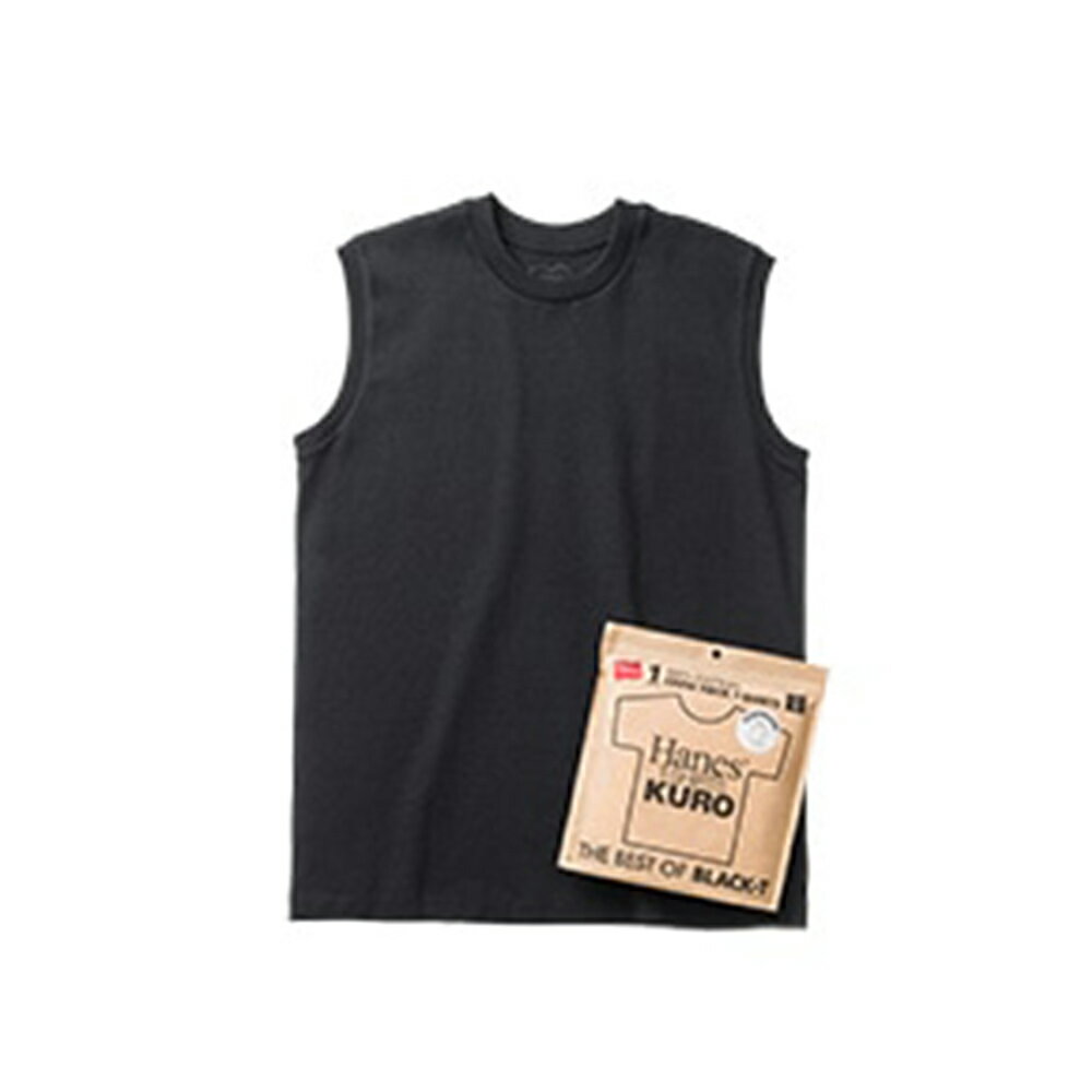 Rakuten - 【10%OFFクーポン配布中対象商品2点以上ご購入で 6/1 ワンダフルデー】KURO タンクトップ スリーブレスTシャツ メンズ ヘインズ T-SHIRTS KURO HM3-B202【国内正規品】 Hanes