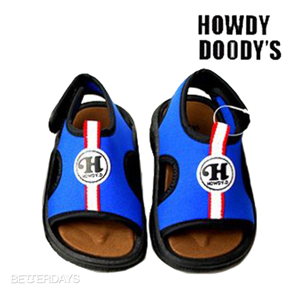【アウトレット】サンダル キッズ HOWDY DOODY'S ハウディー Hマーク ワンポイント ウォーターシューズ ベルクロで簡単サンダル 訳あり 14-15...