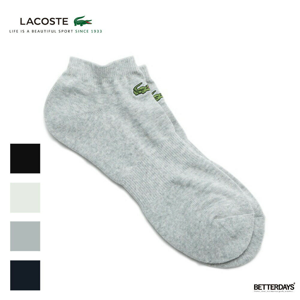 ラコステ 靴下 メンズ ソックス メンズ レディース 靴下 ラコステ 刺繍 ロゴ スニーカー丈 LACOSTE 22.0-24.0cm 25.0-27.0cm 【国内正規品】