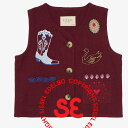 【最大1000円OFFクーポン配布中ブラックフライデー】ベスト キッズ ベビー Organic Cotton Burgundy Ellie MINI Vest ...