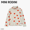 タートルネック キッズ ミニロディーニ ハート ハイネック HEARTS LONG SLEEVE TURTLENECK 92-104cm 【国内正規品】 mini rodini