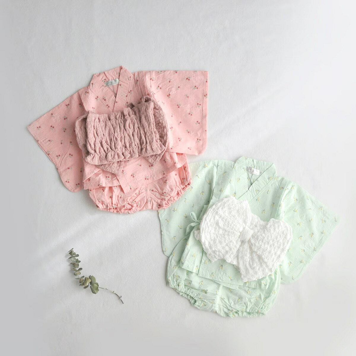 帯付き ふわリボン 2P ゆかた さくらんぼ刺? 2Pセット コトコト coto cotte 722-566055