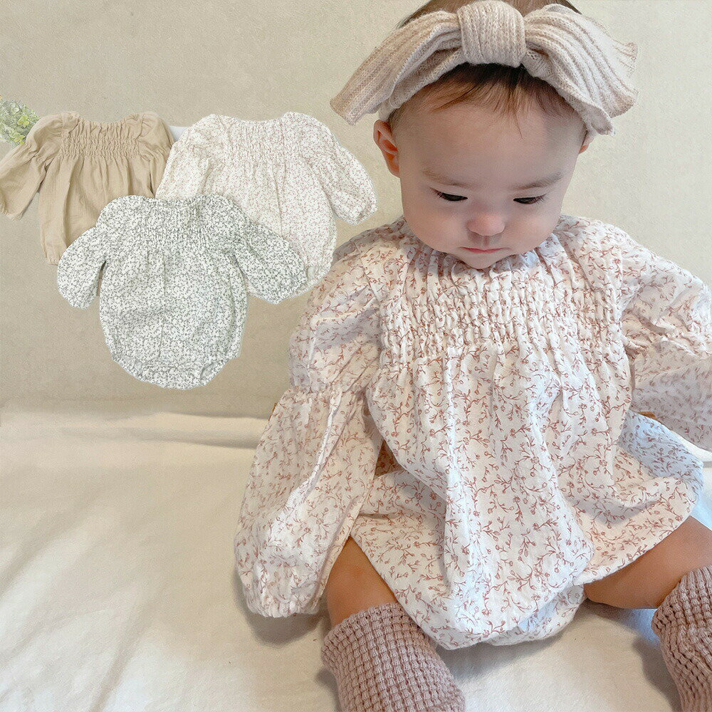 【最大1000円OFFクーポン配布中ブラックフライデー】ロンパース アンティーク柄 ベビー洋服 CLOUDY, FINE LATER クラウディファインレター ...