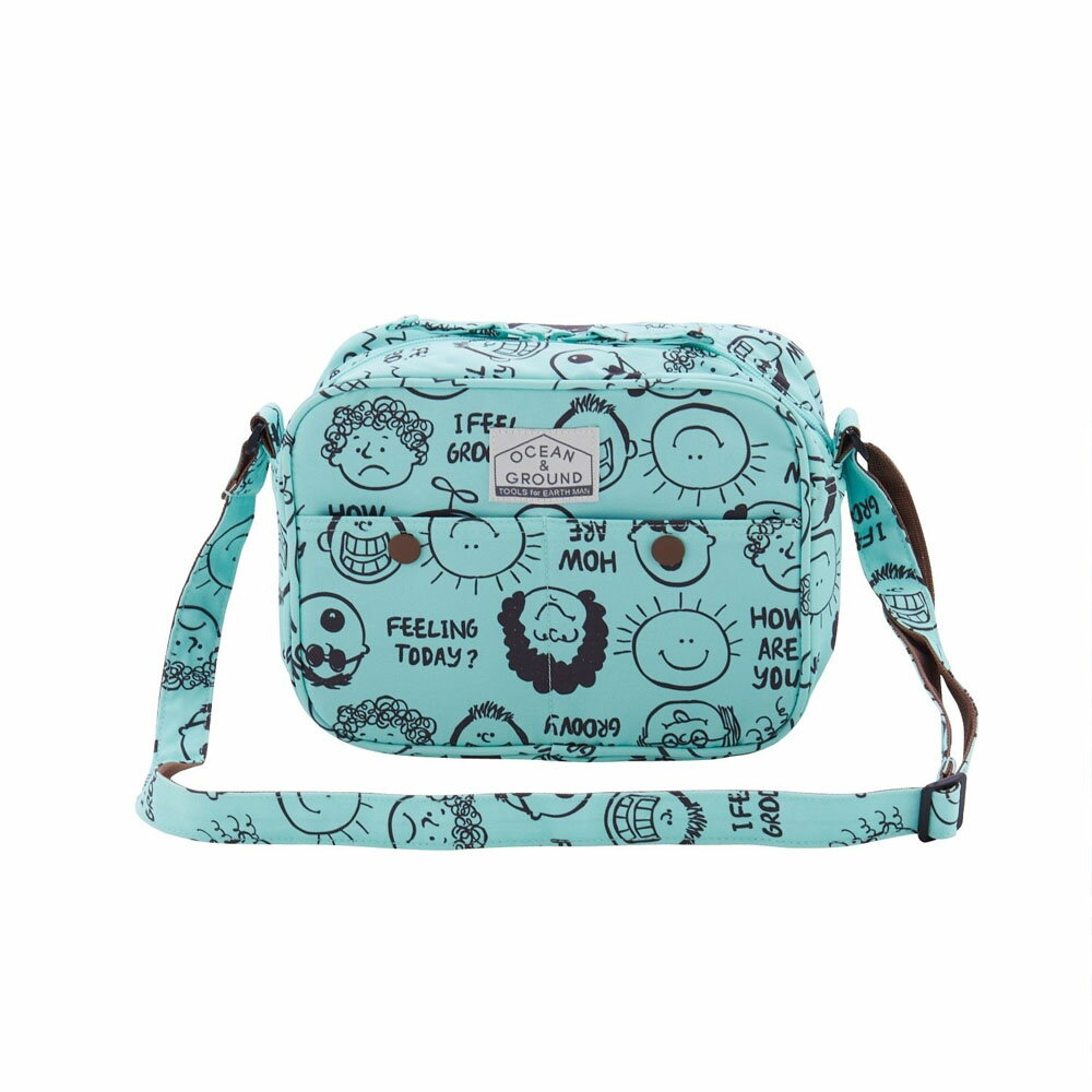 乐天商城 - 【1200円OFFクーポン配布中6月スーパーセール】通園バッグ ソウガラショルダーBAG 総柄 女の子 男の子 オーシャンアンドグラウンド ショルダーバッグ OCEAN&GROUND キッズ ジュニア 子供 幼稚園 小学生 入園 入学 4645007