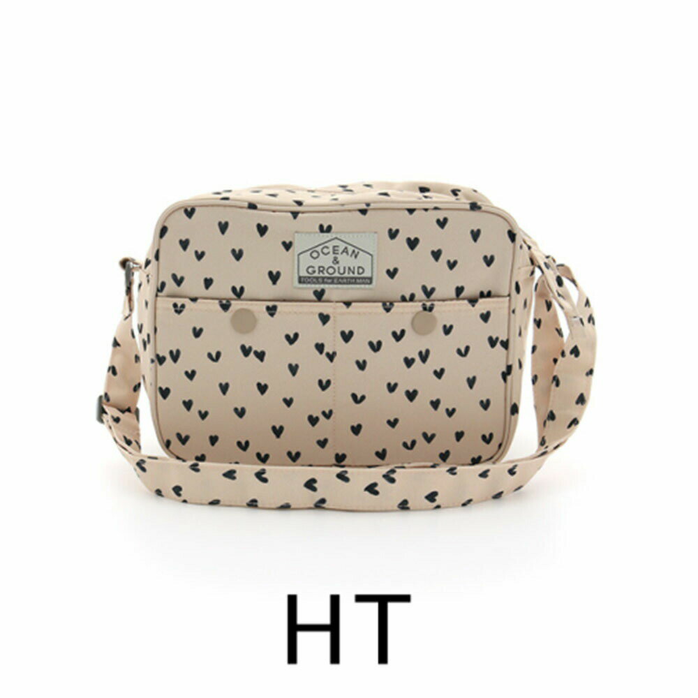 通園バッグ ショルダー オーシャンアンドグラウンド ショルダーバッグ OCEAN&GROUND ショルダーBAG 総柄 レオパード ハート 車柄 幼稚園バッグ 子供 保育園 小学生 LEOPARD CAR&HEART 1215007 1215010のサムネイル