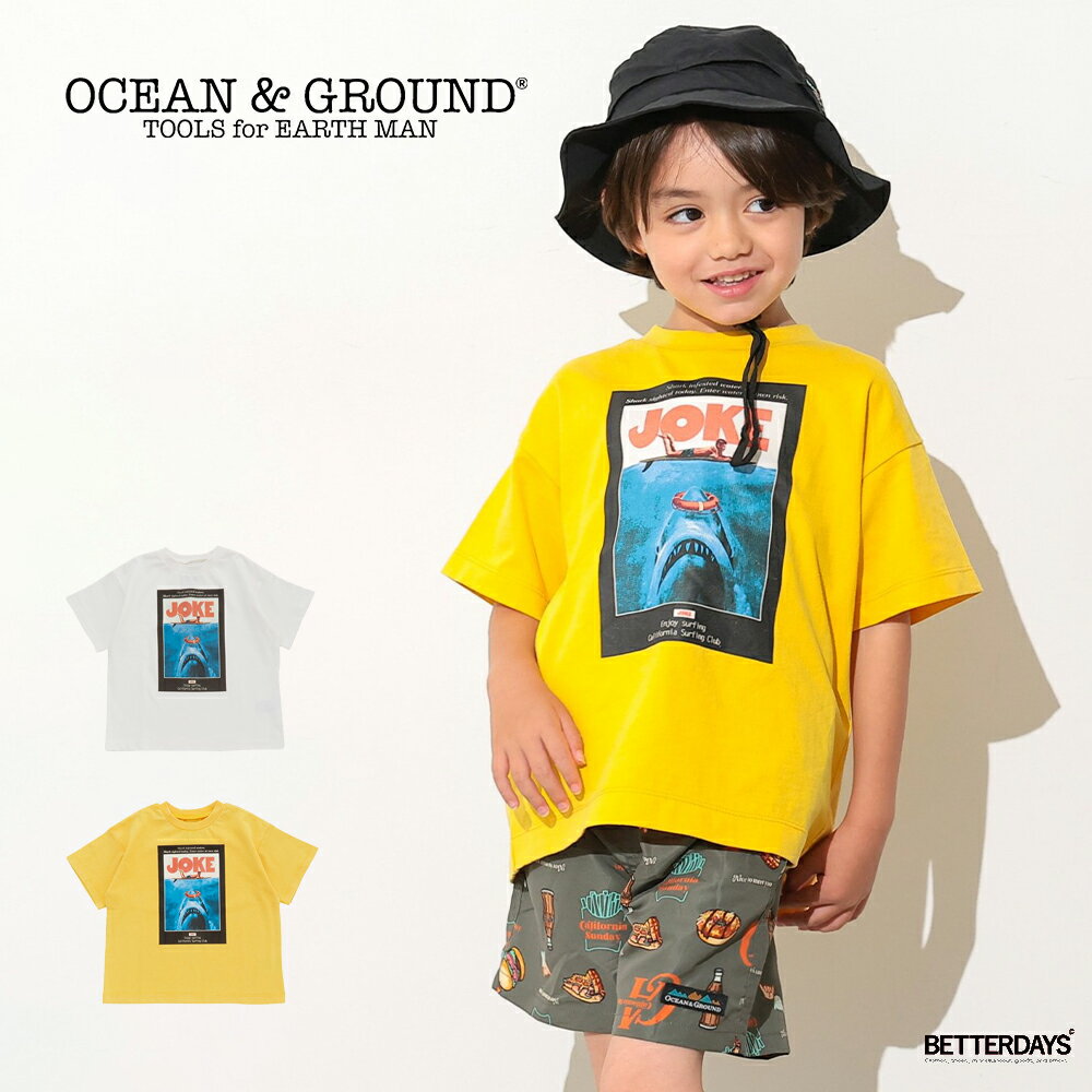 乐天商城 - Tシャツ キッズ パロディプリント ヴィンテージフェードTシャツ ムービーポスター 半袖 ベビー オーシャンアンドグラウンド OCEAN&GROUND 4616110