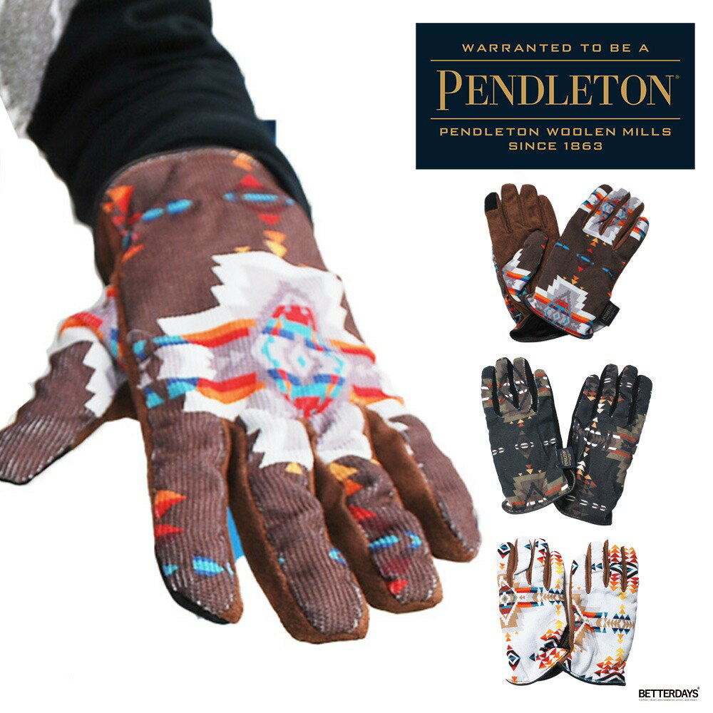 【1000円OFFクーポン配布中6月 スーパーセール】手袋 レディース ペンドルトン コーデュロイ スマホ対応 PENDLETON CORDUROY PT GLOVE グローブ PDT-000-223007
