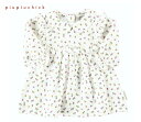 【1000円OFFクーポン配布中 7月 お買い物マラソン】ワンピース フリル ベビー piupiuchick ピウピウチック 花柄 フラワー オーガニックコットン100% ポルトガル製 0歳-2歳