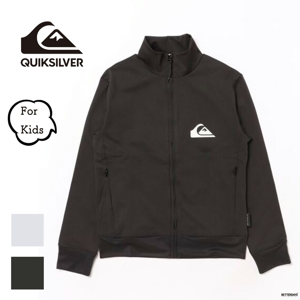 ハイネックラッシュガード 長袖 水着 キッズ クイックシルバー QUIKSILVER M&W ZIP STAND YOUTH