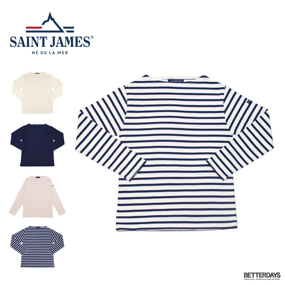 樂天商城 - ウェッソン ボートネック シャツ ユニセックス カットソー セントジェームス ボーダー 無地 SAINT JAMES【国内正規品】OUESSANT