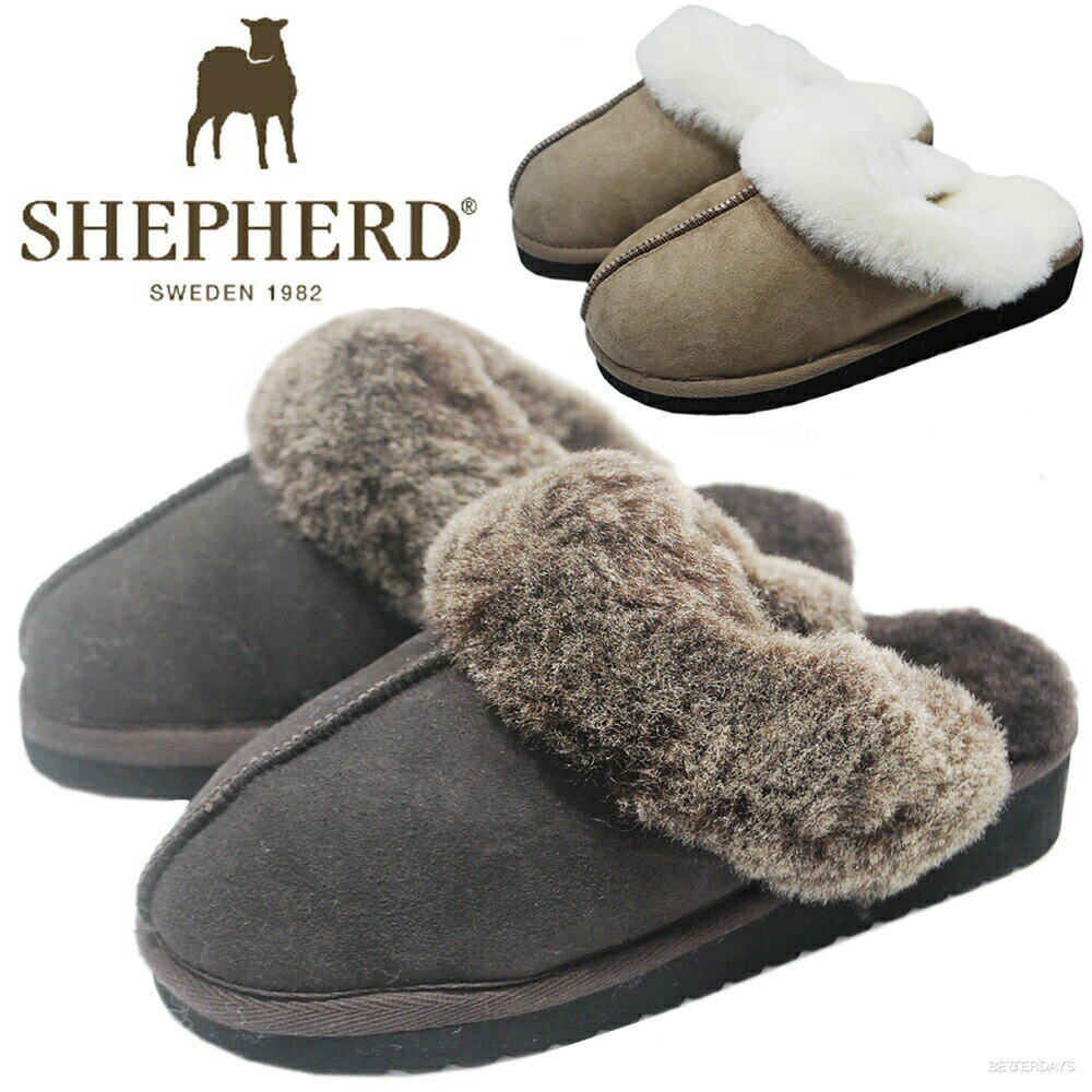 ムートンシューズ レディース シェパード SHEPHERD ロンジャ RONJA ファー付きサボ SLIPPERS 23-25.5cm 到着後1か月以内にレビューを書いて次回10000円以上で1000円OFFクーポン配布中