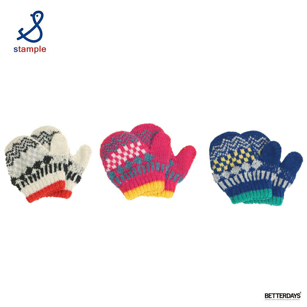【最大1000円OFFクーポン配布中ブラックフライデー】手袋 男の子 女の子 スタンプル Stample ジャガード ベビーミトン 子供 保育所 幼稚園 雪遊び...