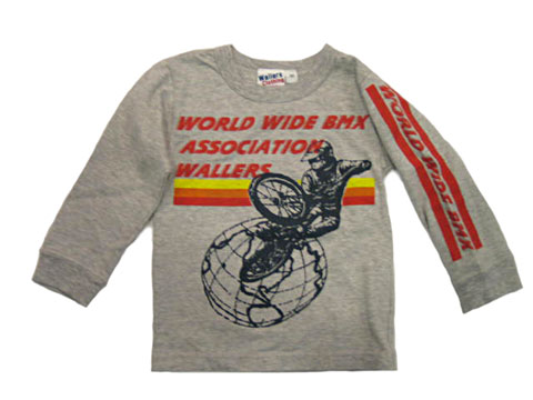 【アウトレット】Tシャツ キッズ 長袖 WALLERSワーラーズ BMXロンT90cm