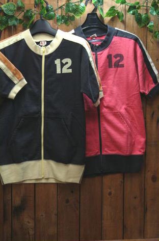 Rakuten - 【1200円OFFクーポン配布中6月スーパーセール】【アウトレット】ジャケット キッズ STORE'Sストアーズ ジュニア〜大人サイズ オシャレジップアップ ヴィンテージ風 チェーン刺繍 スウェット 半そで 150-160cm