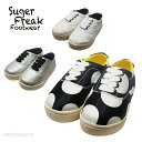 【アウトレット】スニーカー キッズ シュガーフリーク SUGER FREAK NYブランド スリッポン レース ドット柄 靴 子供 オススメ 15-22cm