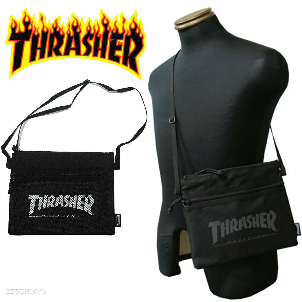 スラッシャー サコッシュ メンズ 【アウトレット】サコッシュ メンズ レディース スラッシャー THRASHER MAG LOGO SACOCHE 【国内正規品】