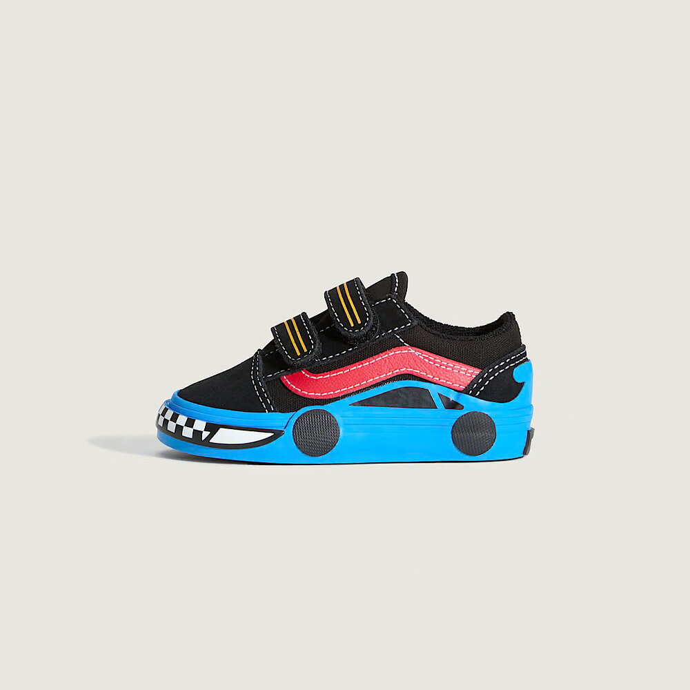 【1200円OFFクーポン配布中10月お買い物マラソン】【26AW 予約】VANS OLD SKOOL V CAR ヴァンズ オールドスクール スニーカー ベルクロ トドラー ベビー キッズ 車 13-16cm 【国内正規品】VN000EE7Y61