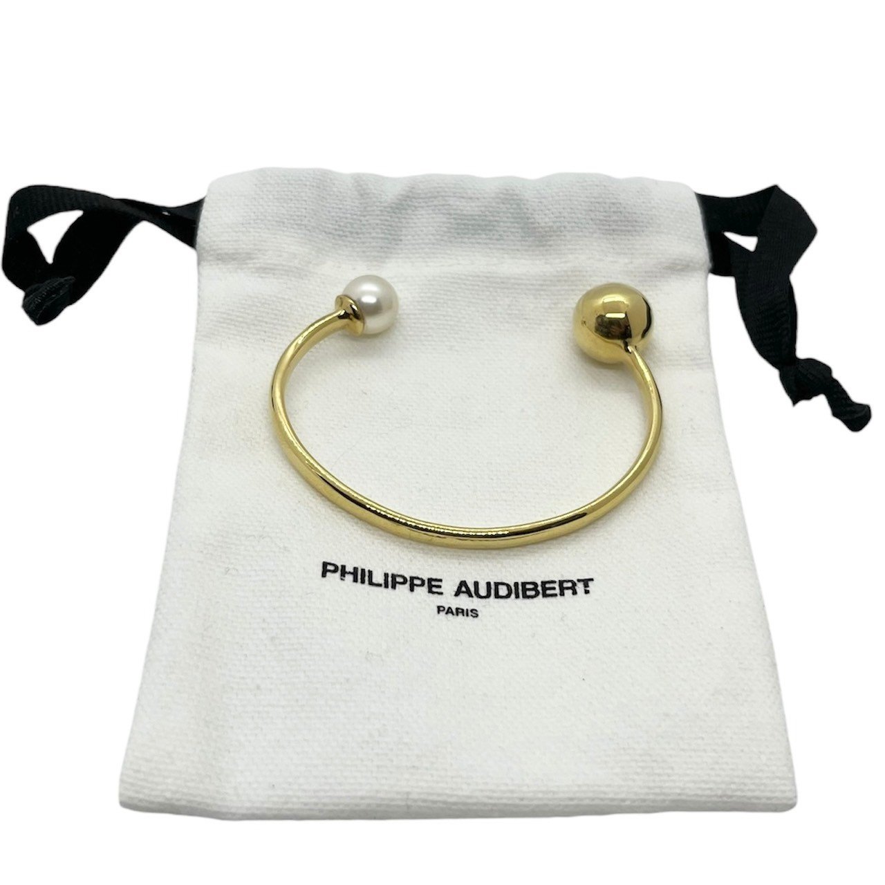 PHILIPPE AUDIBERT フィリップオーディベール UNITED ARROWS 別注 DINA F/PL ゴールドバングル ブレス..