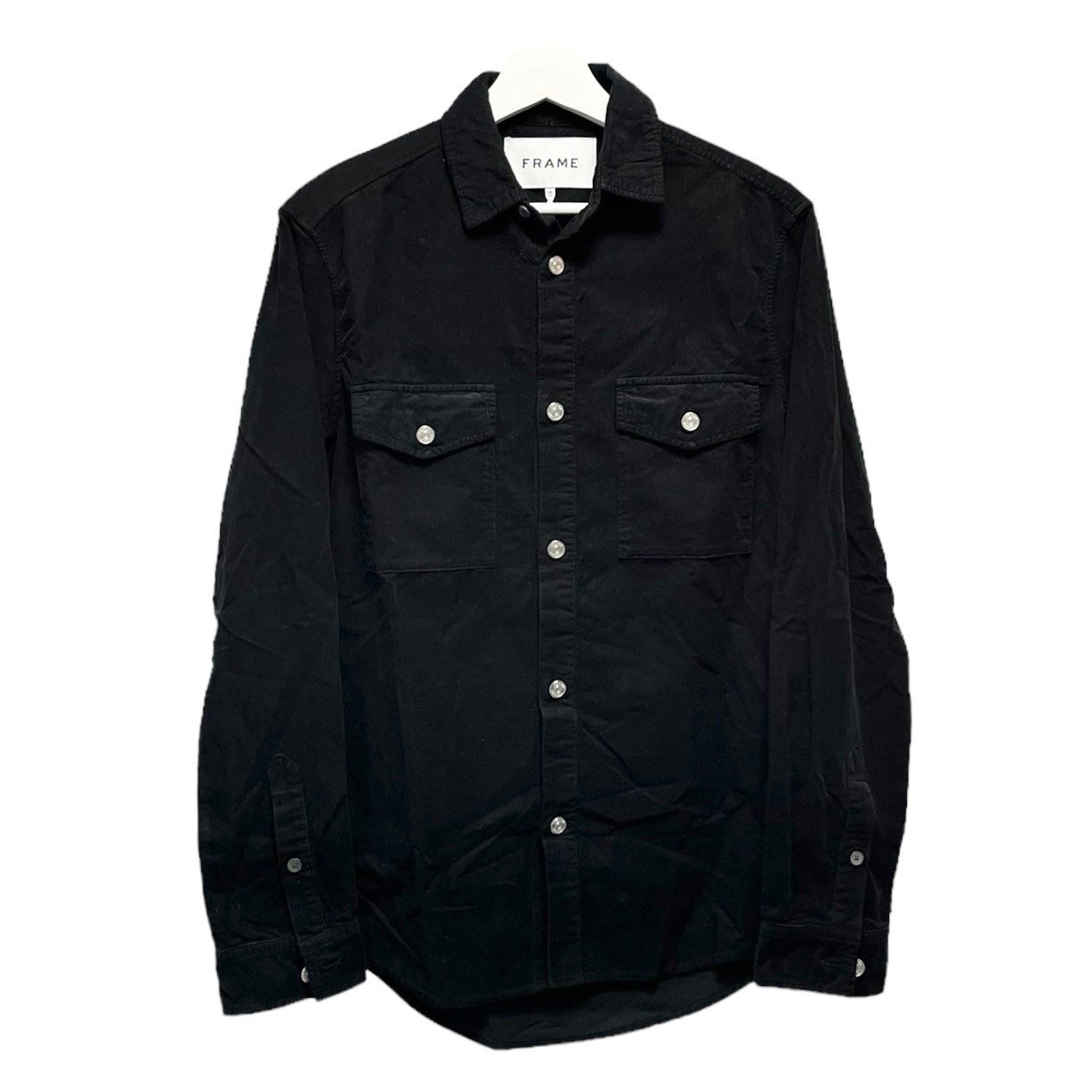 FRAME フレーム ボタンアップコーデュロイシャツ LMSH0352 XS ブラック 3519