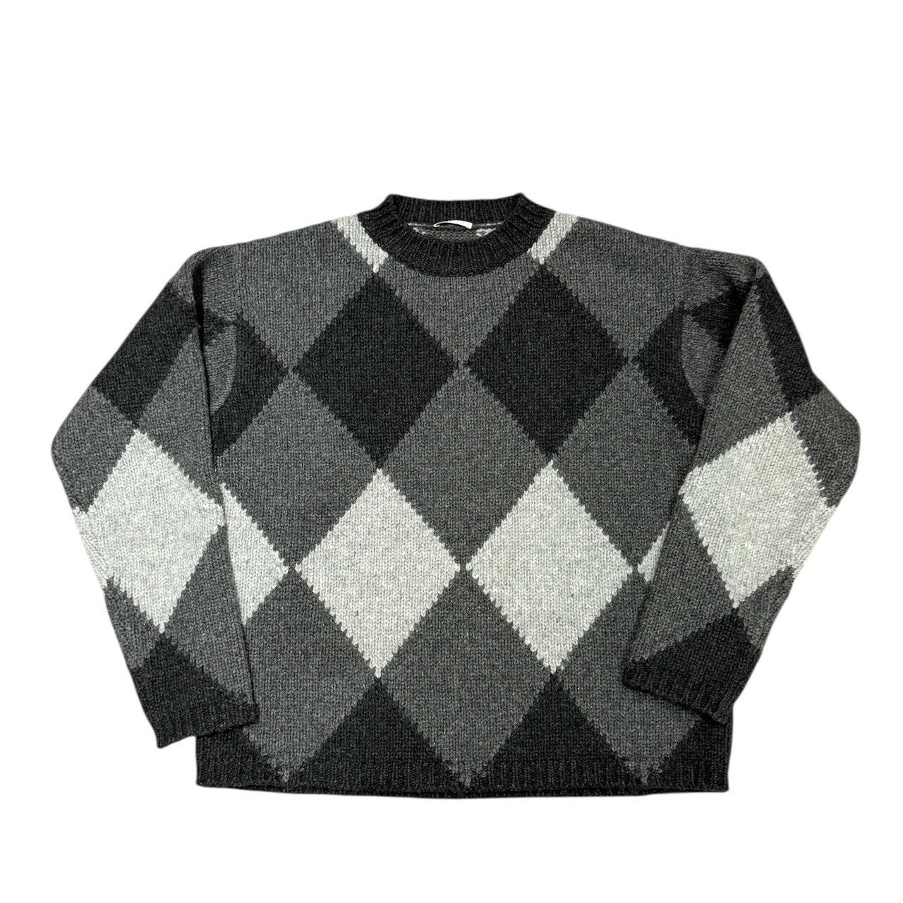 HEUGN ユーゲン 24AW CONRAD ARGYLE ウールアーガイルクルーネックニット KNITWEAR019 15088