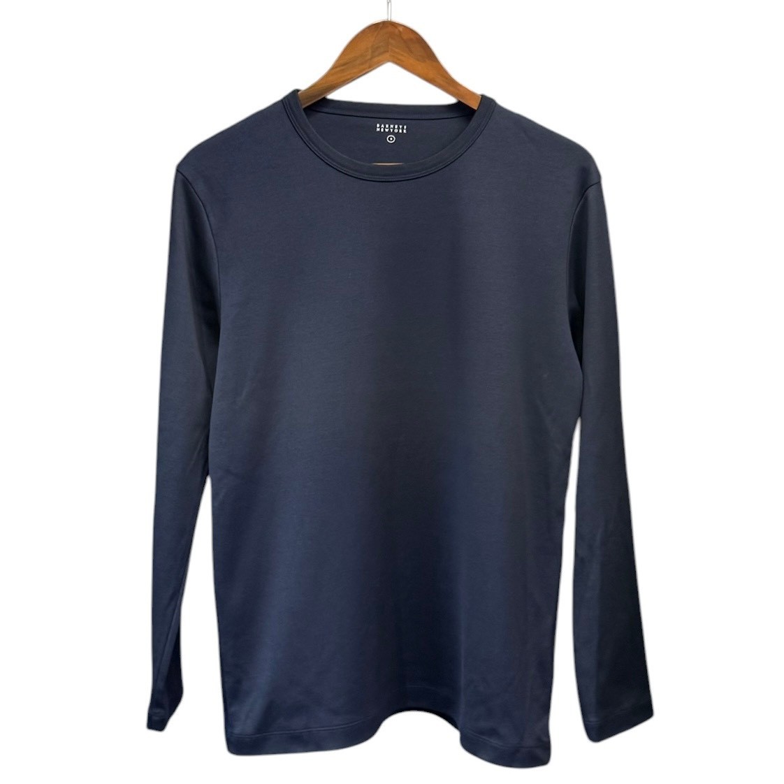 乐天商城 - BARNEYS NEW YORK バーニーズニューヨーク アルビニ社製コットンロングスリーブカットソー 2216182 S ネイビー 15486
