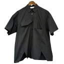 nagonstans ナゴンスタンス 23SS asymmetry half sleeves shirt アシンメトリー半袖シャツ 470GS530-0920 M ブラック R14637 【中古】