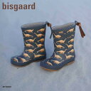 レインブーツ ベーシックラバー ビスゴ 長靴 恐竜 総柄 14cm-25cm レインシューズ デンマーク ダイナソー bisgaard basic rubber...