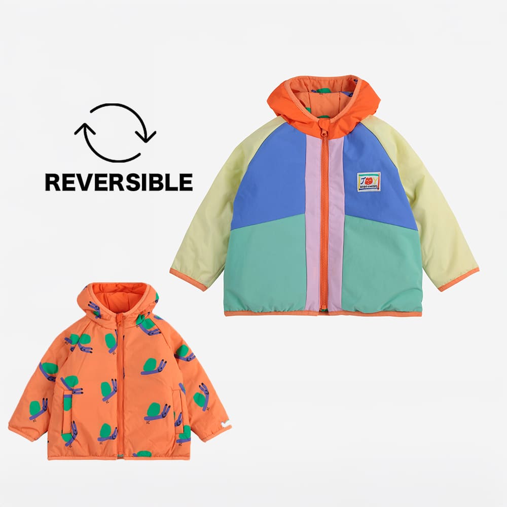 【最大2400円OFFクーポン配布中12月スーパーセール】アノラックパーカー ボボ・ショーズ リバーシブル ベビー キッズ 総柄 マルチカラー COLOR BL...