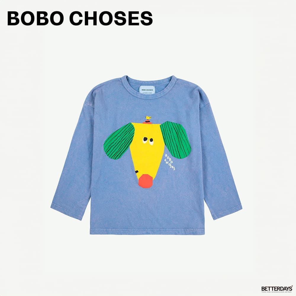 樂天商城 - 【3000円OFFクーポン配布中6月スーパーセール】Tシャツ キッズ ベビー ボボ・ショーズ ロングスリーブ 長袖 HAPPY DOG T-SHIRT【国内正規品】 Bobo Choses B125AC137