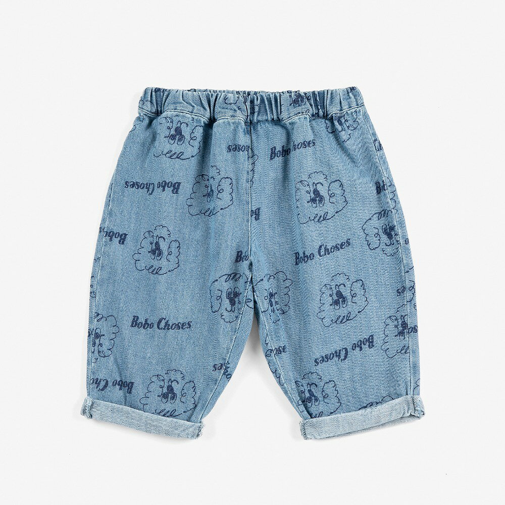 BETTER DAYS+SELECTのデニム パンツ ベビー キッズ ボボ・ショーズ Pickles The Dog all over denim pants【国内正規品】 Bobo Choses B126AB074｜アングル2