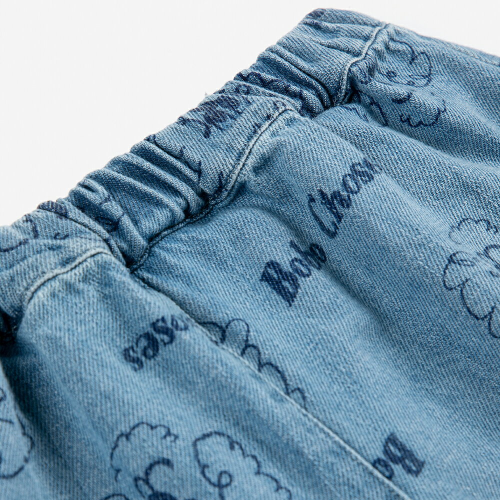 �ǥ˥� �ѥ�� �٥ӡ� ���å� �ܥܡ����硼�� Pickles The Dog all over denim pants�ڹ��������ʡ� Bobo Choses B126AB074