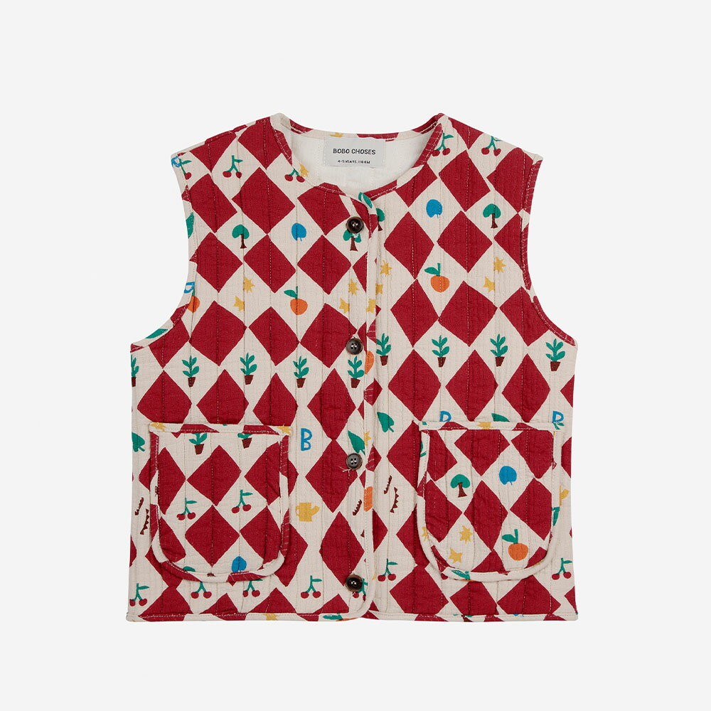 【最大2400円OFFクーポン配布中ブラックフライデー】ベスト ボボ・ショーズ ベビー Harlequin all over quilted vest 98-1...
