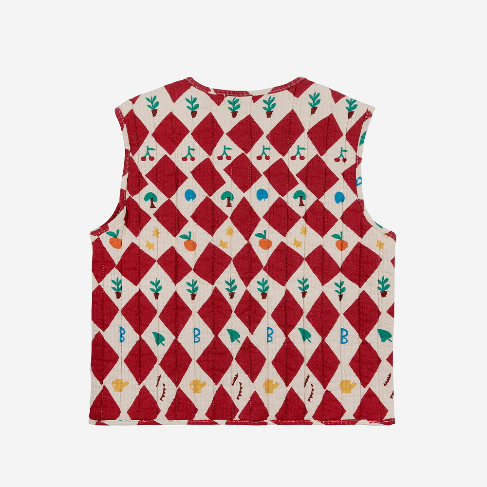 【2400円OFFクーポン配布中5月お買い物マラソン】ベスト ボボ・ショーズ ベビー Harlequin all over quilted vest 98-110cm 【国内正規品】 Bobo Choses 2