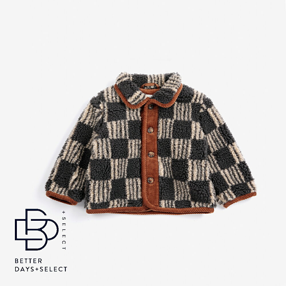 【2400円OFFクーポン配布中9月お買い物マラソン】ジャケット アウター キッズ ベビー ボボ・ショーズ Almost Moire all over sheepskin jacket【国内正規品】 Bobo Choses