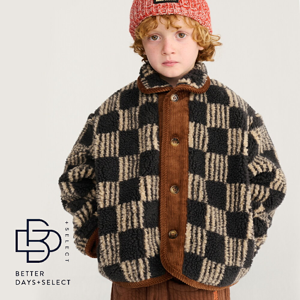 【2400円OFFクーポン配布中9月お買い物マラソン】ジャケット アウター キッズ ベビー ボボ・ショーズ Almost Moire all over sheepskin jacket【国内正規品】 Bobo Choses